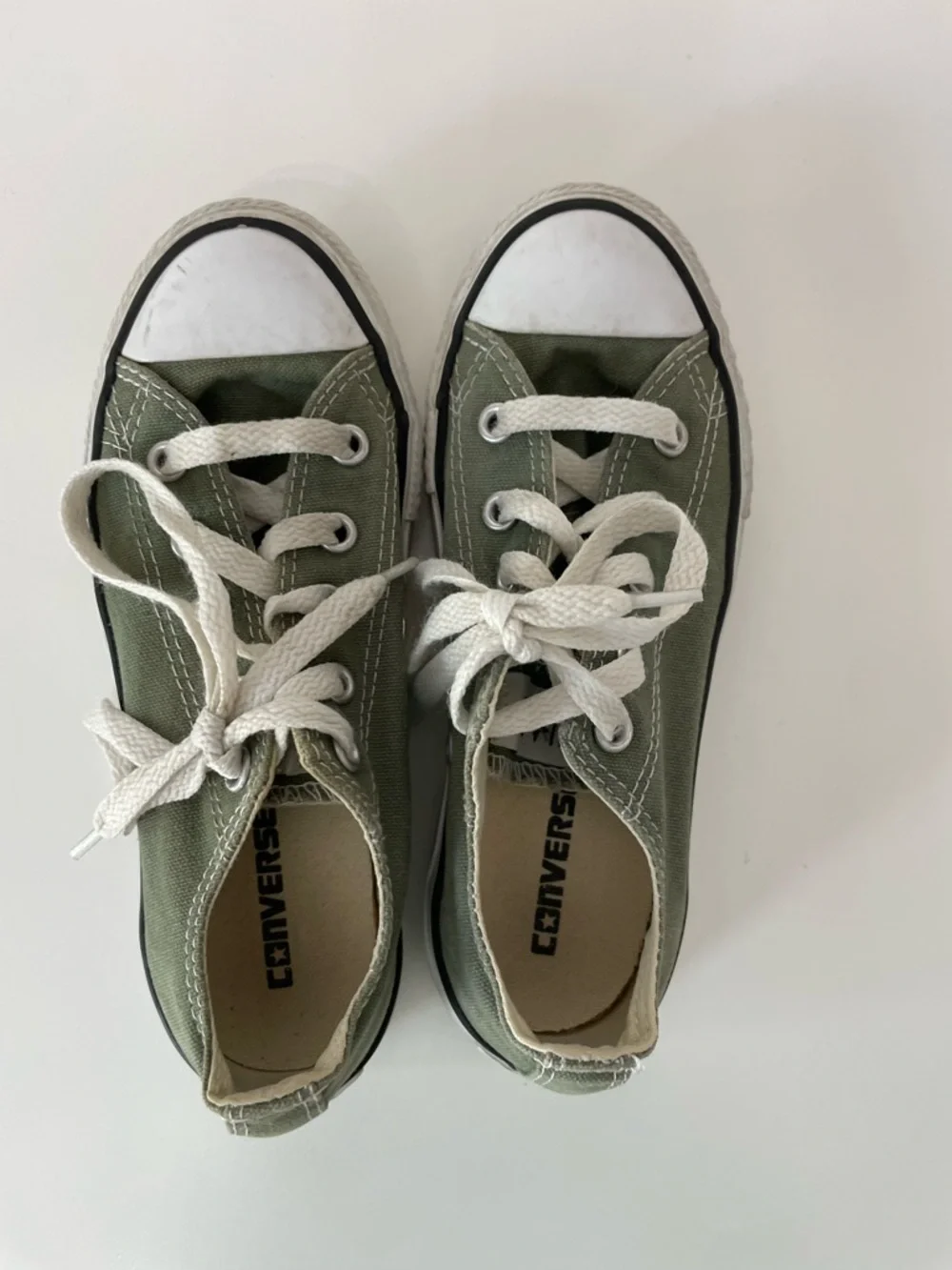 Converse All Star Low-Top Light Green Canvas Sneakers Kids 13Y Streetwear Indie